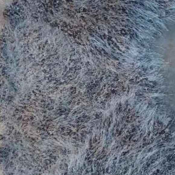 fluffy knit Off Shoulder Trumpet Sleeve Sweater Top Brown - Picture 9 of 9